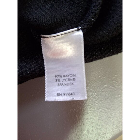 J Jill Wearever Tunic Top Petite XS Black 3/4 Sleeve V-Neck Minimalist Goth - Picture 5 of 9